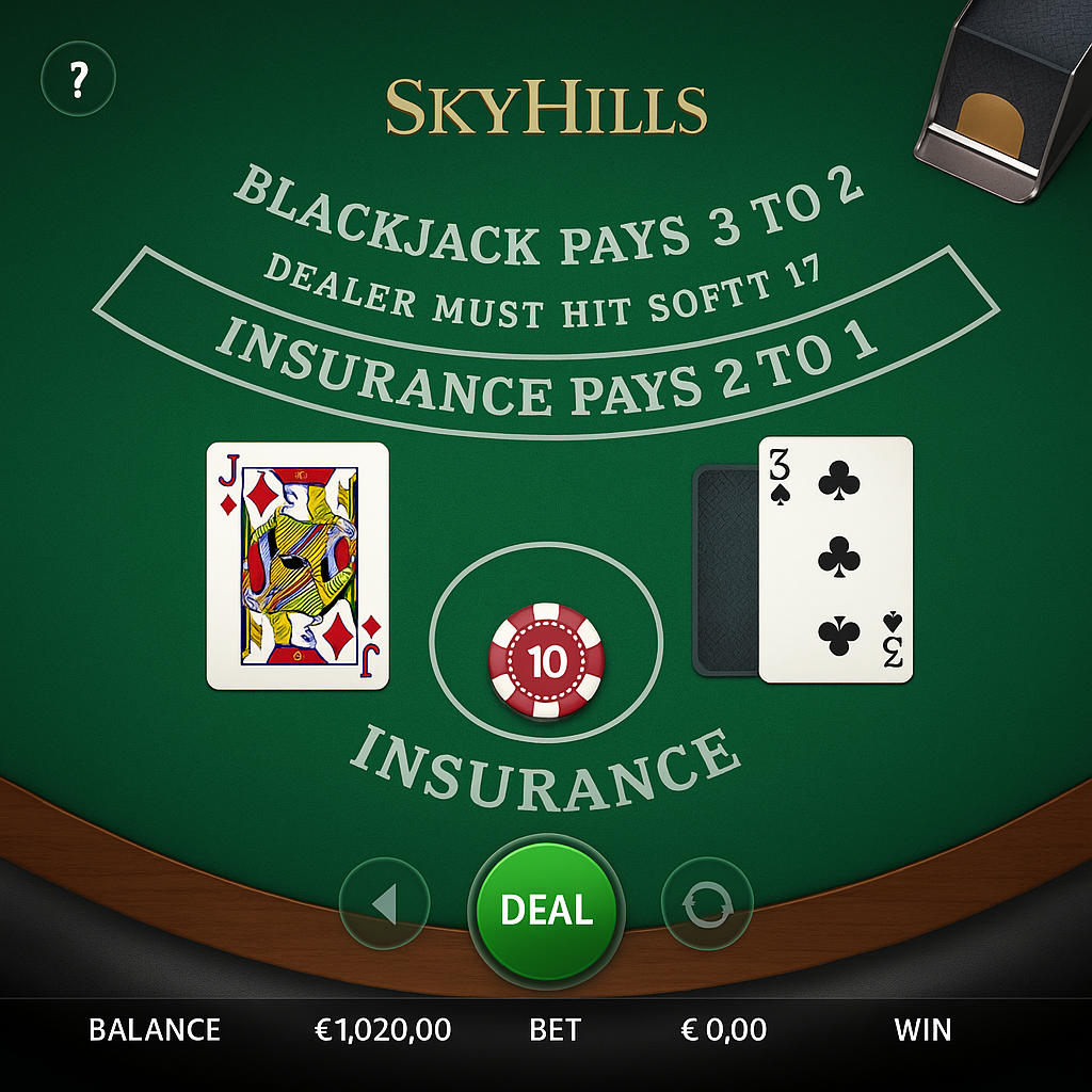 SkyHills Casino - Blackjack Game - Jeux de Table en Ligne