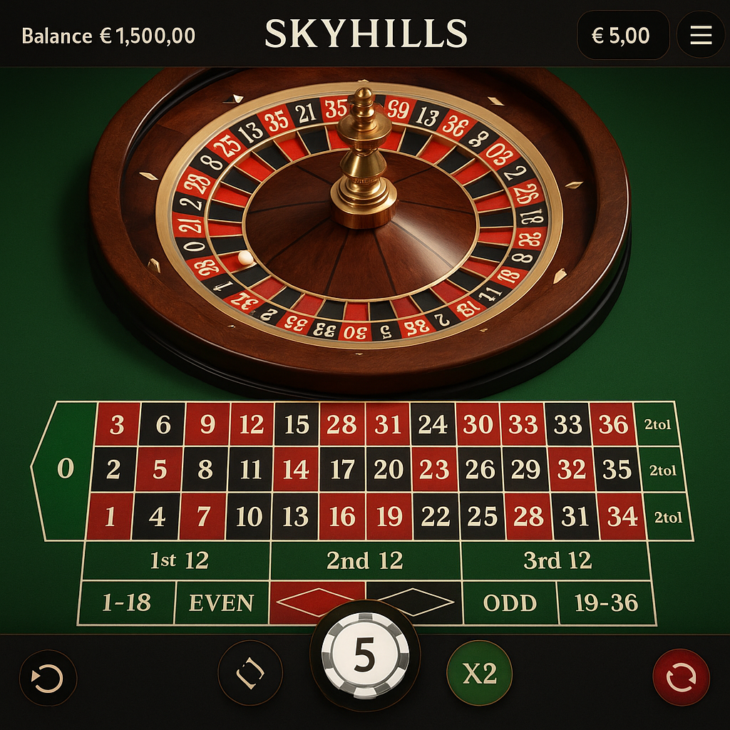 SkyHills Casino - Roulette Game - Jeux de Table Classiques